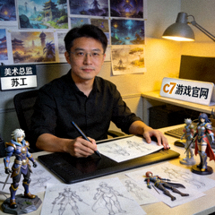c7游戏官网美术创作场景配图，场景与角色美术管线展示